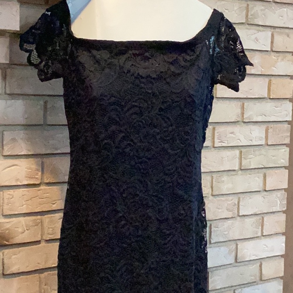 Ambiance Black Lace Mini Dress